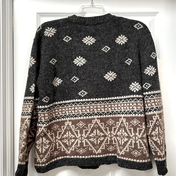 EDDIE BAUER Wool/Alpaca Heavyweight cardigan size XL - Picture 2 of 3